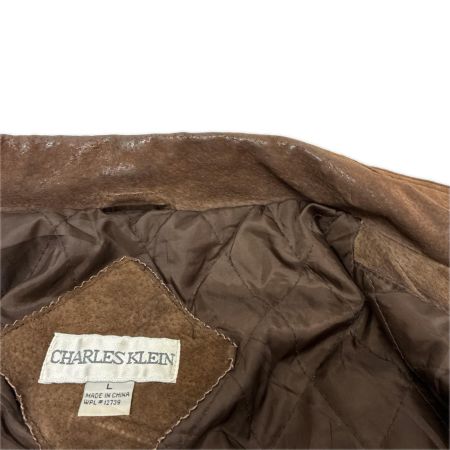 CHARLES KLEIN ジャケット レザージャケット SIZE L  ブラウン 古着