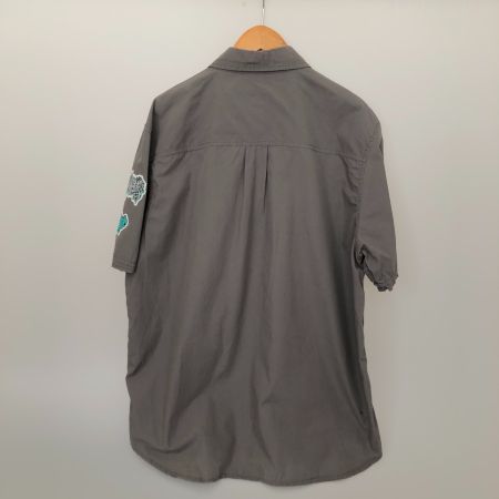  adidas アディダス シャツ 半袖シャツ SIZE O ヴィンテージ デビルロゴ 古着 AGC002 グレー