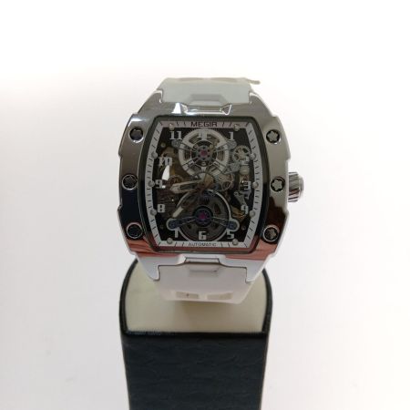  MEGIR 腕時計 8602 シルバー×ホワイト