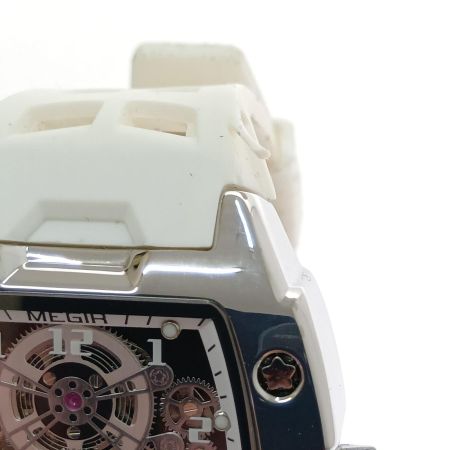  MEGIR 腕時計 8602 シルバー×ホワイト