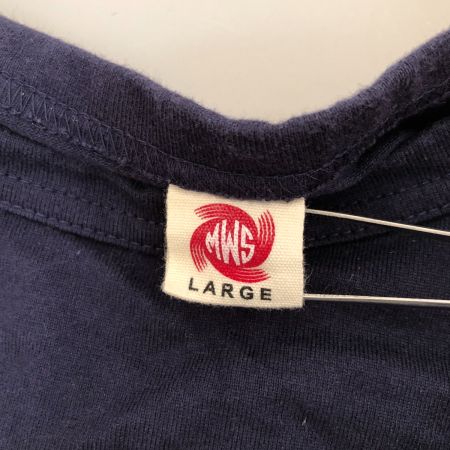  MWS エムダブルエス Tシャツ ラグランTシャツ SIZE L ネイビー×イエロー