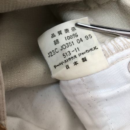  90s Levis パンツ 513-11 ピケパンツ SIZE W30×L34 日本製 95年製 古着 アイボリー
