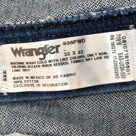  90s Wrangler ジーンズ 936PWD SIZE W33×L32 メキシコ製 古着 インディゴ