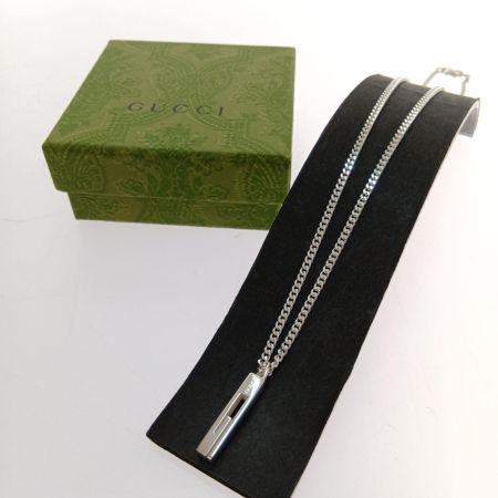  GUCCI グッチ ネックレス　Gモチーフ シルバー
