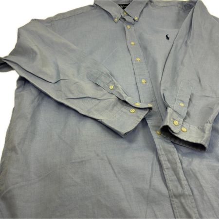  90s RALPH LAUREN シャツ ボタンダウンシャツ SIZE 17(XL)　古着 スカイブルー