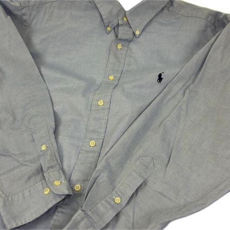  90s RALPH LAUREN シャツ ボタンダウンシャツ SIZE 17(XL)　古着 スカイブルー