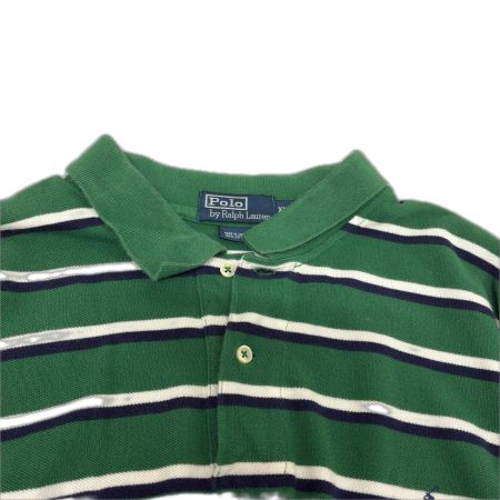 90s POLO RALPH LAUREN シャツ 長袖ポロシャツ SIZE XXL 古着 グリーン