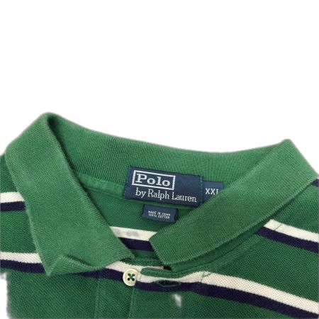  90s POLO RALPH LAUREN シャツ 長袖ポロシャツ SIZE XXL 古着 グリーン