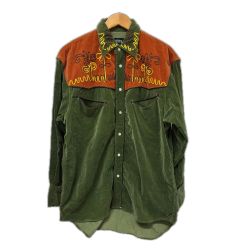 □□ Nigel Cabourn シャツ ウエスタンシャツ 古着 size2(M) グリーン Cランク