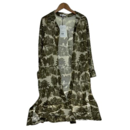  49AV JUNKO SHIMADA シャツ パームツリー柄ロングシャツ SIZE 38 6232208 オリーブ