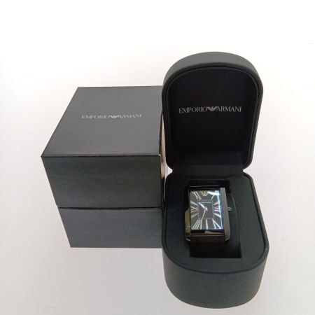  EMPORIO ARMANI エンポリオアルマーニ 腕時計　スクエア　クォーツ AR-2060 ブラック
