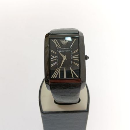  EMPORIO ARMANI エンポリオアルマーニ 腕時計　スクエア　クォーツ AR-2060 ブラック