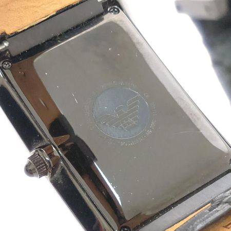  EMPORIO ARMANI エンポリオアルマーニ 腕時計　スクエア　クォーツ AR-2060 ブラック