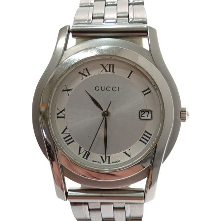  GUCCI グッチ 腕時計　ラウンドフェイス 　クォーツ 5500M シルバー