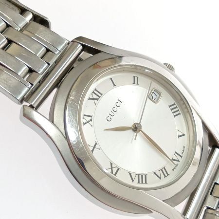  GUCCI グッチ 腕時計　ラウンドフェイス 　クォーツ 5500M シルバー