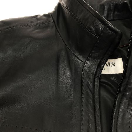  80~90s balmain ジャケット レザージャケット SIZE L 古着 ブラック