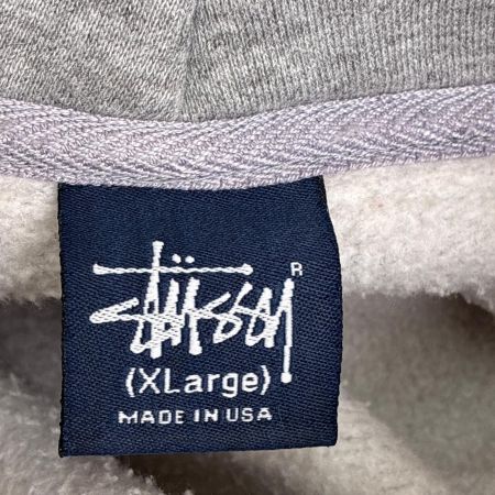  stussy ステューシー パーカー プルオーバーパーカー 古着 SIZE XL 紺タグ グレー