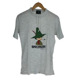 □□ 90s HE LOVES FREEDOM カットソー モックネック半袖カットソー SIZE M 古着 ライトグレー Cランク