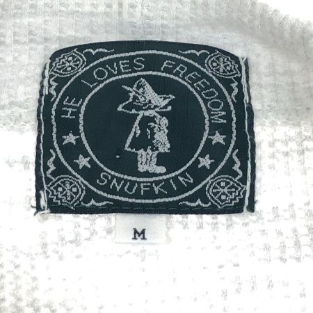  90s HE LOVES FREEDOM カットソー モックネック半袖カットソー SIZE M 古着 ライトグレー