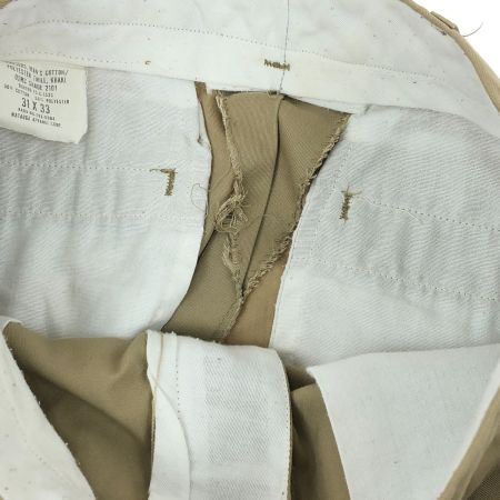  70s US.ARMY パンツ チノトラウザー SIZE W31×L33 75年製 古着 ベージュ