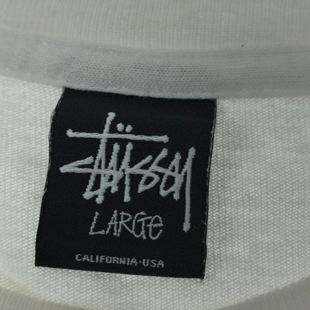  00s Old Stussy Tシャツ シャドーマン SIZE L カモフラ 古着 ホワイト