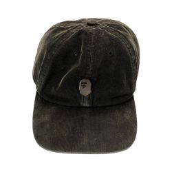 □□ A BATHING APE アベイシングエイプ 帽子 コーデュロイキャップ SIZE F  オリーブ Cランク