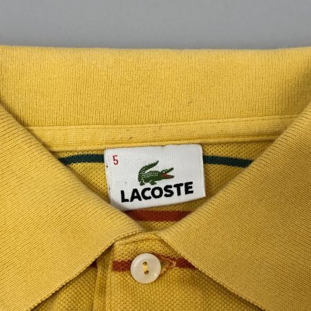  LACOSTE ラコステ シャツ 長袖ポロシャツ SIZE 5(L-XL) ボーダー PH038S イエロー