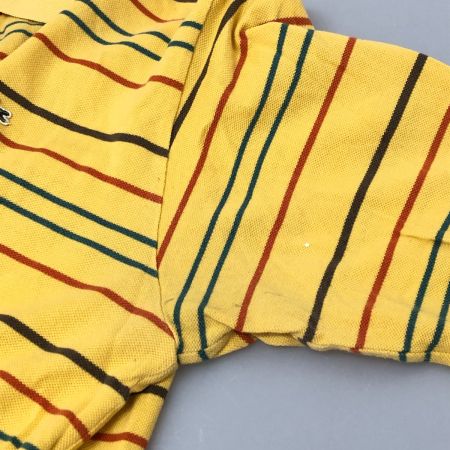  LACOSTE ラコステ シャツ 長袖ポロシャツ SIZE 5(L-XL) ボーダー PH038S イエロー