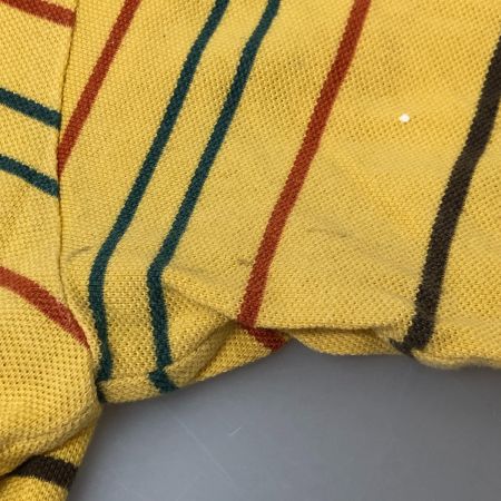  LACOSTE ラコステ シャツ 長袖ポロシャツ SIZE 5(L-XL) ボーダー PH038S イエロー