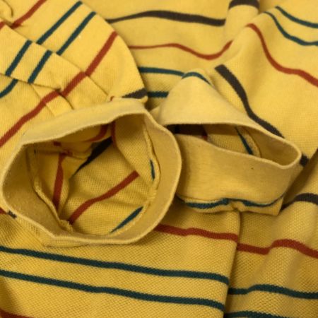  LACOSTE ラコステ シャツ 長袖ポロシャツ SIZE 5(L-XL) ボーダー PH038S イエロー