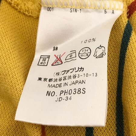  LACOSTE ラコステ シャツ 長袖ポロシャツ SIZE 5(L-XL) ボーダー PH038S イエロー