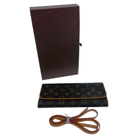  LOUIS VUITTON ルイヴィトン モノグラム ポシェット・ツインGM M51852 ブラウン