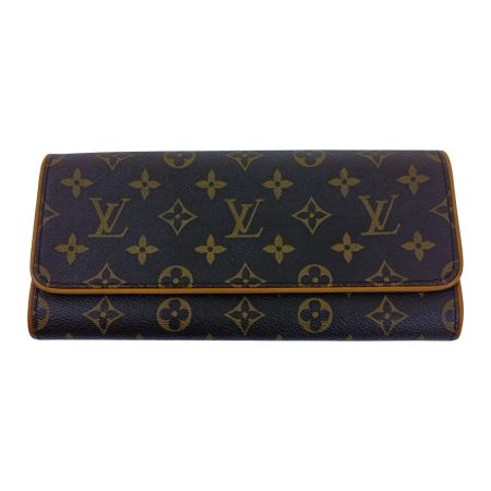  LOUIS VUITTON ルイヴィトン モノグラム ポシェット・ツインGM M51852 ブラウン