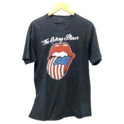 □□ 80s THE ROLLING STONES Tシャツ SIZE M 古着 ネイビー Cランク