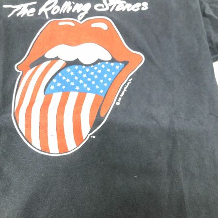  80s THE ROLLING STONES Tシャツ SIZE M 古着 ネイビー