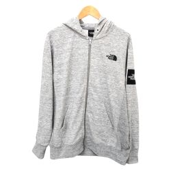 □□ THE NORTH FACE ザノースフェイス パーカー スクエアロゴジップフーディ SIZE L NT12140 ライトグレー Bランク