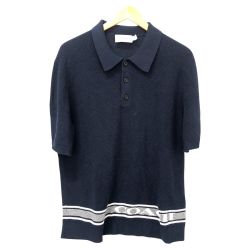 □□ COACH コーチ ニット ニットポロシャツ SIZE M CO835 ネイビー Cランク