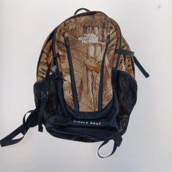 □□ THE NORTH FACE ザノースフェイス シングルショット デイパック リュック NM71903 ブラウン x ケルプタンフォレストフロアプリント Bランク