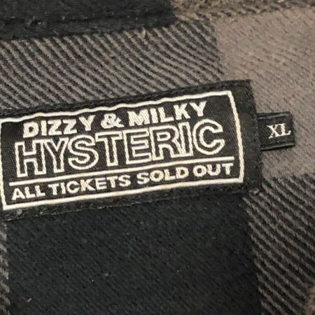  Hysteric Glamour ヒステリックグラマー シャツ SIZE XL 02213AH02 ブラック×グレー