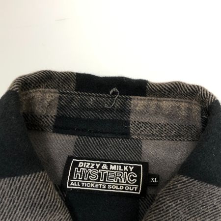  Hysteric Glamour ヒステリックグラマー シャツ SIZE XL 02213AH02 ブラック×グレー