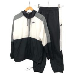 □□ NIKE ナイキ セットアップ ウインドブレーカー SIZE S CJ4564-010 ブラック×ライトグレー×ホワイト Cランク