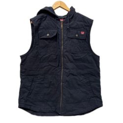 Wrangler ラングラ ベスト フードダックベスト 2XL 古着 ネイビー Cランク
