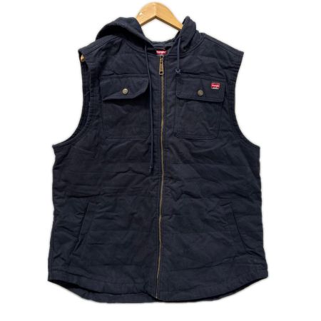 Wrangler ラングラ ベスト フードダックベスト 2XL 古着 ネイビー
