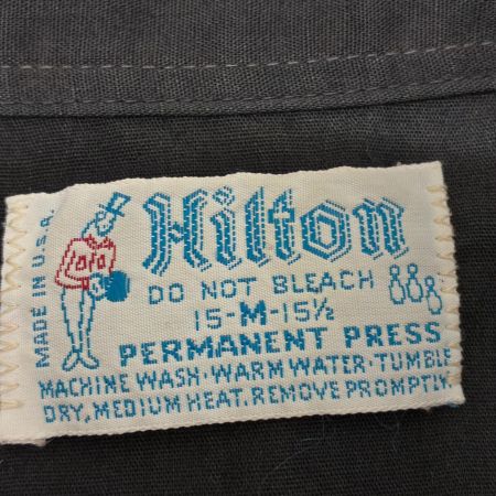  Hilton ヒルトン シャツ ボーリングシャツ SIZE M 古着  ブラック