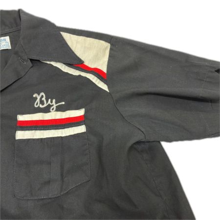  Hilton ヒルトン シャツ ボーリングシャツ SIZE M 古着  ブラック