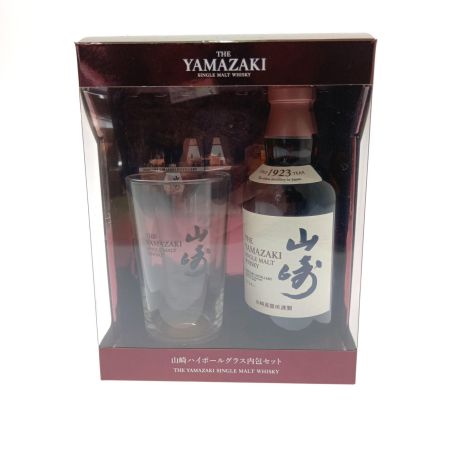 【北海道内限定発送】 YAMAZAKI 山崎/サントリー 山崎シングルモルトウイスキー ハイボールグラス内包セット 未開栓