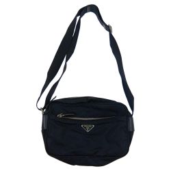 □□ PRADA プラダ ショルダーバッグ カメラバッグ  ブラック Cランク