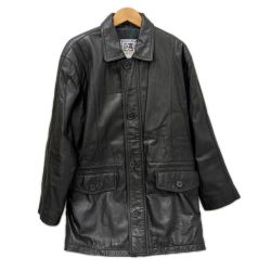 LIBERTE コート レザーコート SIZE L ブラック 古着 Cランク