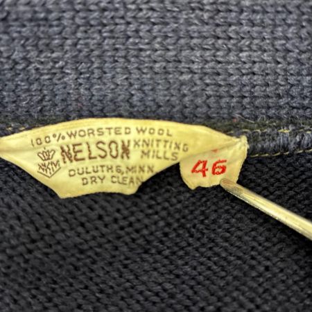 NELSON カーディガン SIZE 46 古着 ネイビー