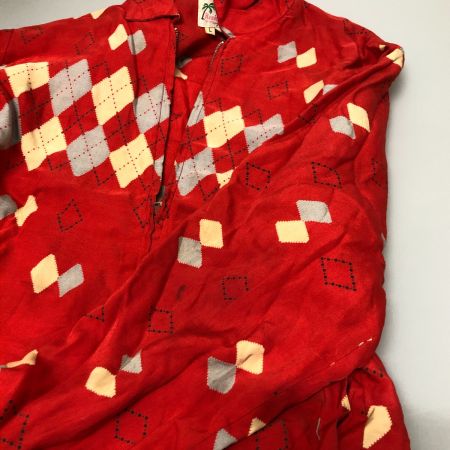  80~90s Reminiscence ジャケット ギャバンレーヨンジャケット SIZE L 古着 レッド